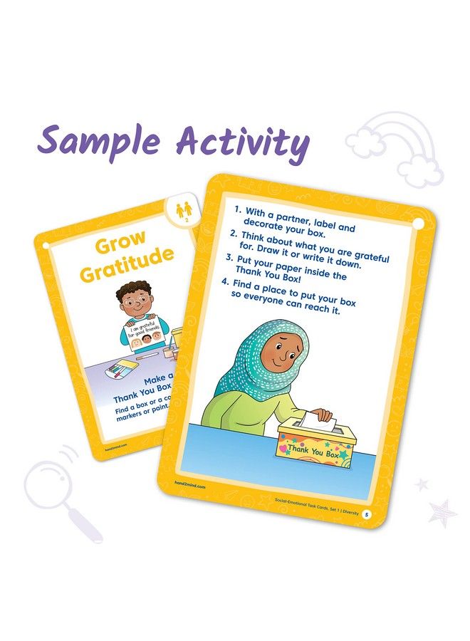 hand2mind Social Emotional Task Cards For Ages 3+ Social Emotional Learning Activities Calm Down Corner Play Therapy Toys For Counselors Sel Games Preschool Card Games Feelings Flash Cards - Image 4