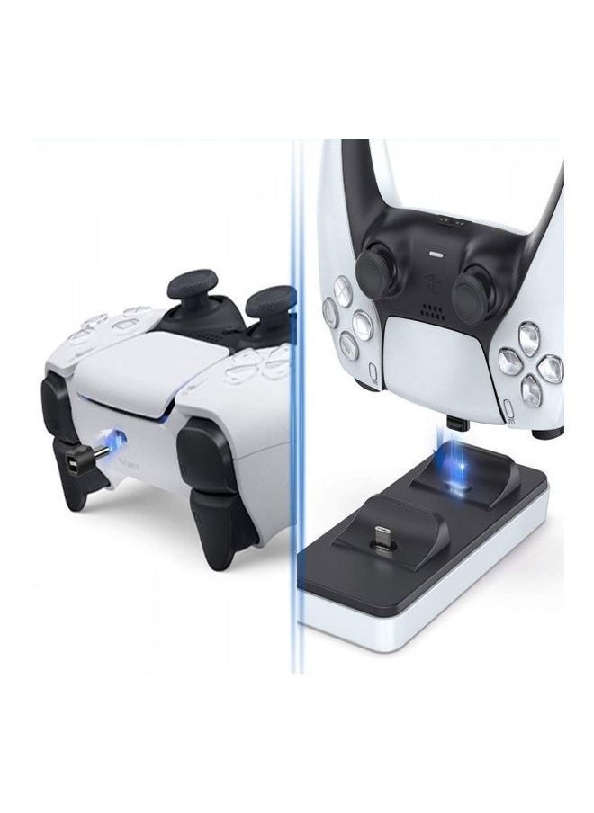 Portable Charging Station for PS5 Controller with 2 Removable Type C Port Wired