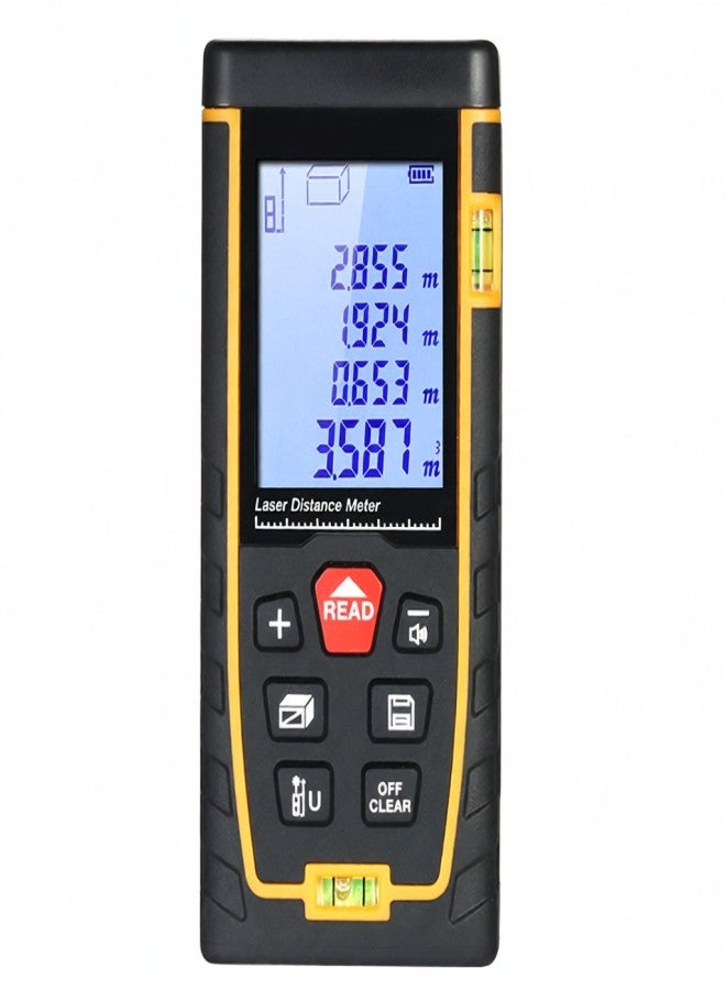 SNDWAY Handheld Digital Distance Meter Portable Mini Range Finder High-precision Rangefinder with 30 Groups Data Storage LCD Display Backlight 2 Bubble Levels Diastimeter Distance Area Volume - Image 1
