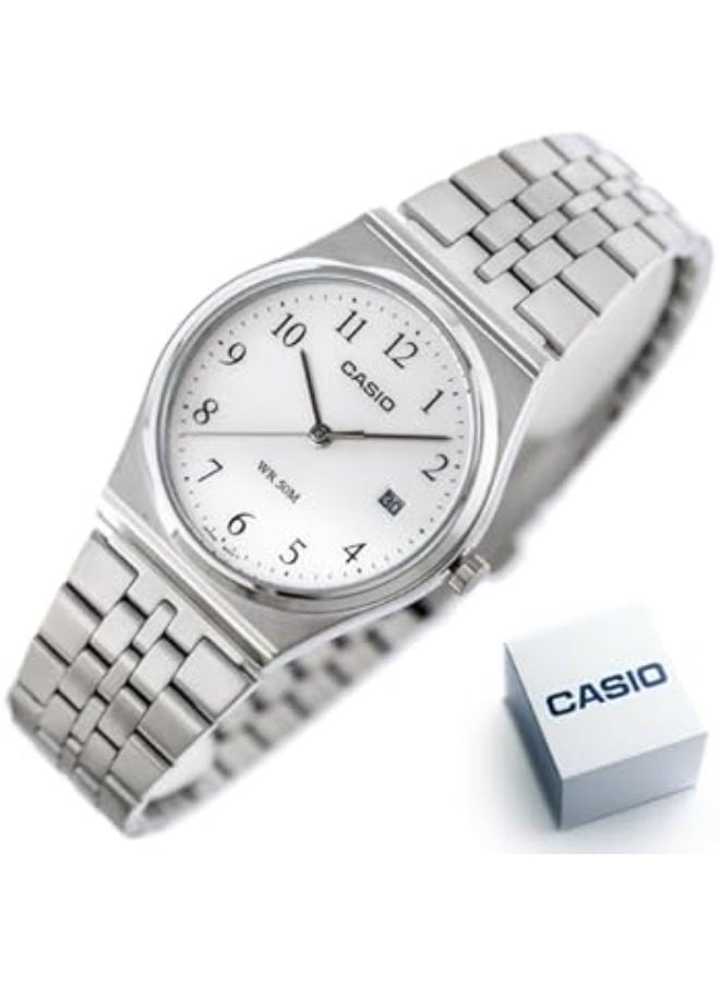 كاسيو ساعة يد تناظرية من الفولاذ المقاوم للصدأ MTP-B145D-7BVDF - Image 4