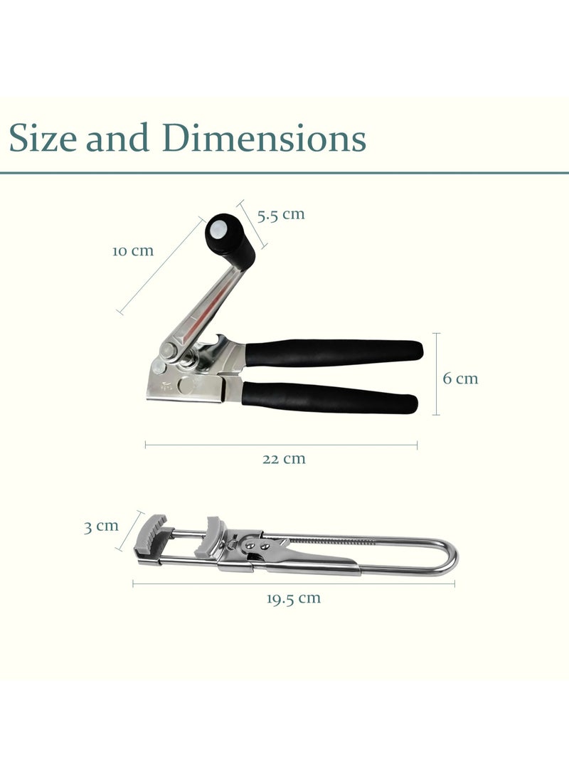 VIXEL Can Opener and Jar Opener Multifunctional Set Featuring Detachable Long Arm for Easy Opening with Minimal Force - Image 2