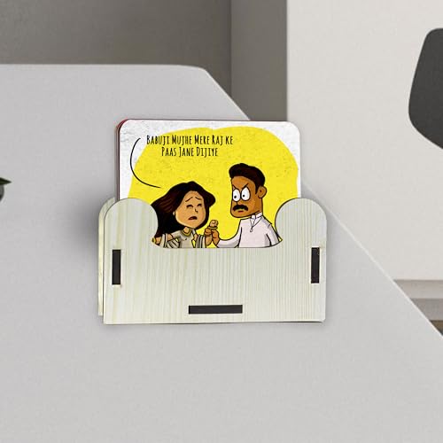 ASHVAH DDLJ Funny Bollywood Dialogues Raj Simran Illustration Printed Tea Coaster Set of 4 COMBO-31 - Image 3