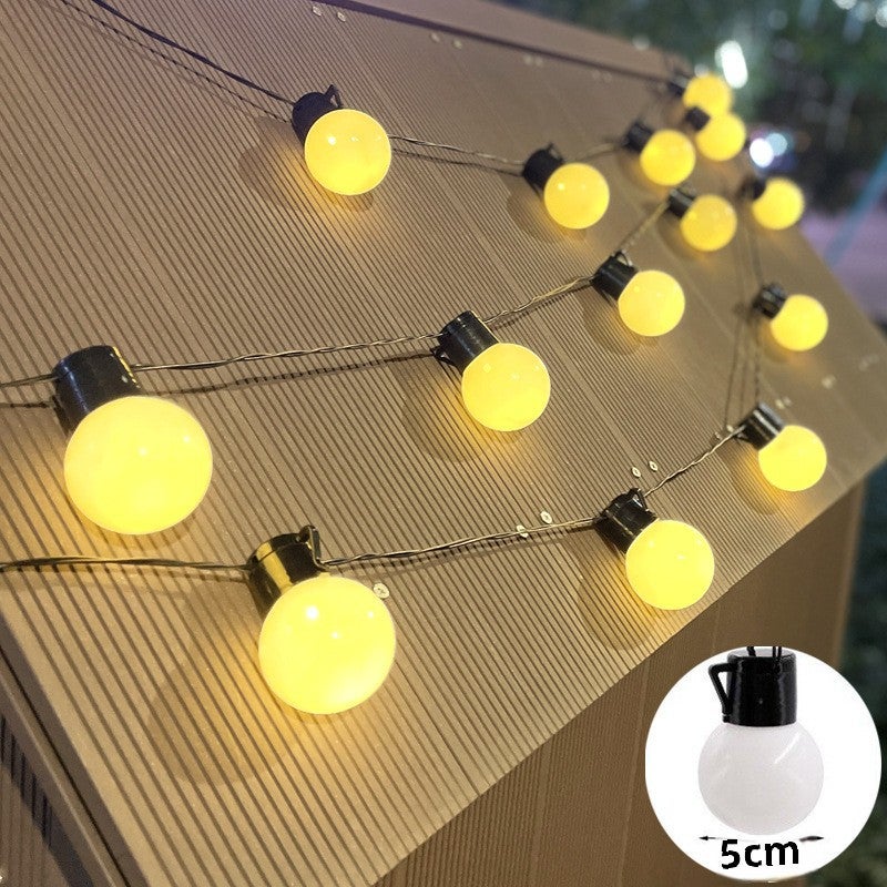 Generic Outdoor Camping LED Sphere String Lights for Tents 30 m 100 lamp [24V plug-in] with Flash 