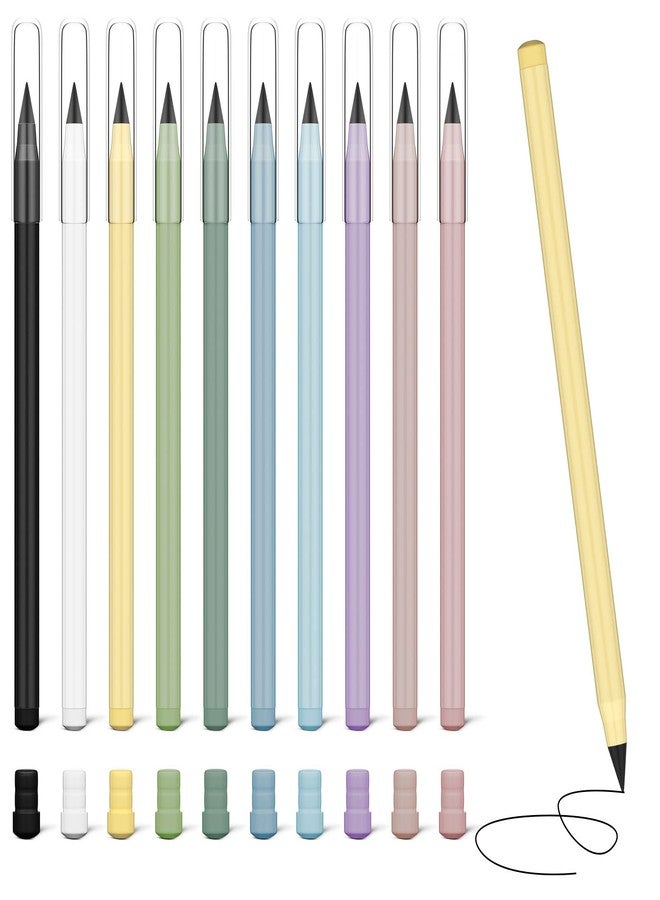 Ainiv Everlasting Pencil - 10 Pack Infinity Pencils with 20 Extra Erasers, Ideal for Home, Office, School Writing & Drawing - Image 1