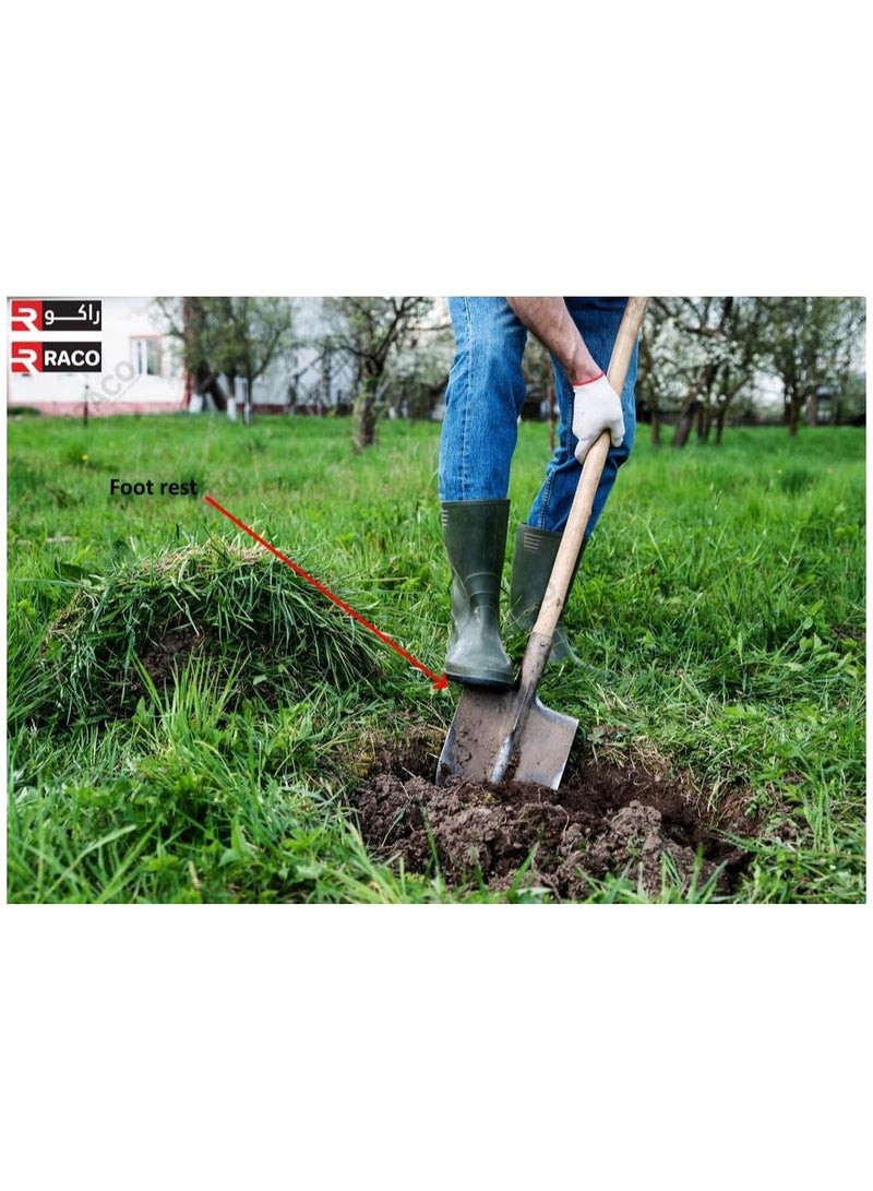 RACO Heavy Duty Wooden Handle Digging Shovel for Gardening, Camping, Off Road, Beach (SQUARE TYPE) - Image 4