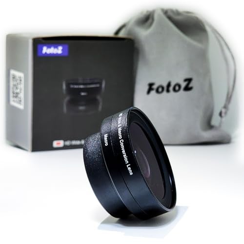 FotoZ 40.5mm 0.75x Mini Wide Angle Conversion Lens(w/Macro), for Sony ZV-1F ZV-E10, ZV-E10 MarkII A6400 A6700 Accessories, Compatible with kit Lens 16-50mm, PZ 16-50mm OSS II (Black) - Image 1