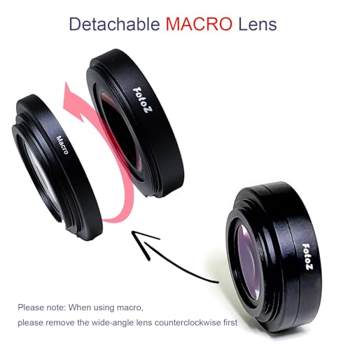 FotoZ 40.5mm 0.75x Mini Wide Angle Conversion Lens(w/Macro), for Sony ZV-1F ZV-E10, ZV-E10 MarkII A6400 A6700 Accessories, Compatible with kit Lens 16-50mm, PZ 16-50mm OSS II (Black) - Image 4