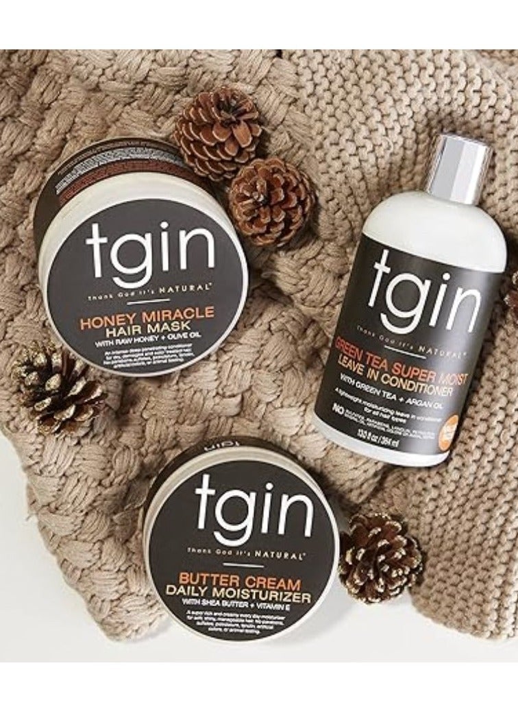 Tgin Honey Miracle Hair Mask Deep Conditioner with Raw Olive Oil For Natural Dry Curly Hair 340 g - Image 5