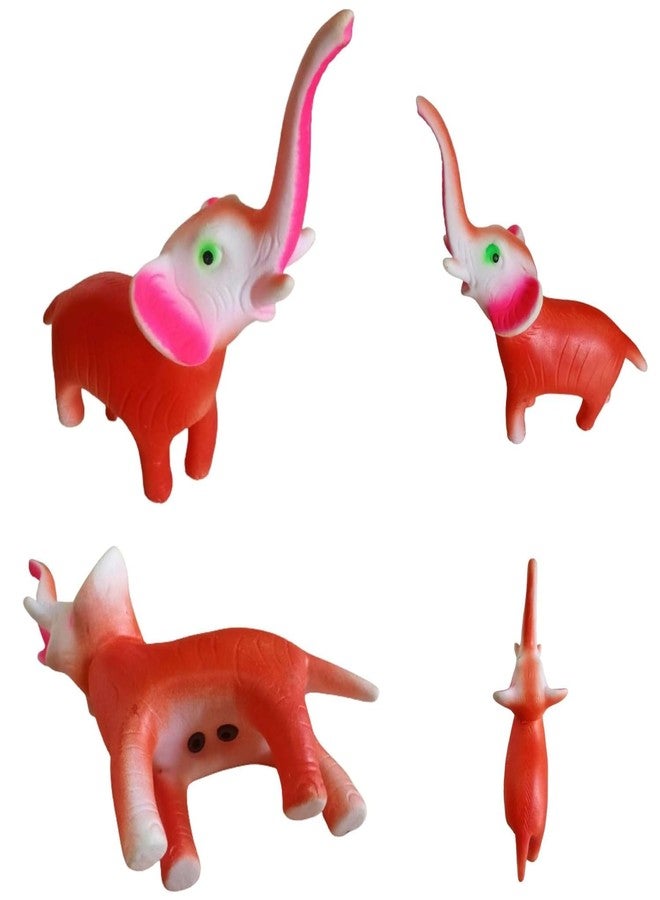 ZOKCY 2 in 1 (2 Chu Chu Elephant Toy + 2 Baby kamarband Nazariya Tagdi Thread) for New Born Baby Kids/Sound Elephant for New Born Kids/Black Cord Waist tagdi Adjustable Size - Image 4