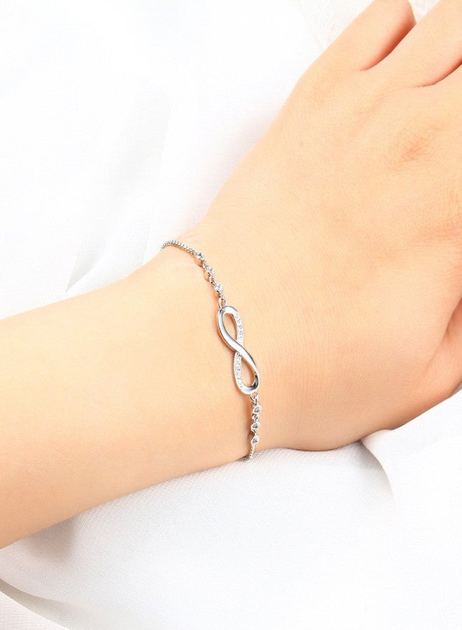 ASHMITA Fashion Infinity Bracelet for Women Silver Bracelet Adjustable Everyday Jewelry - Image 2