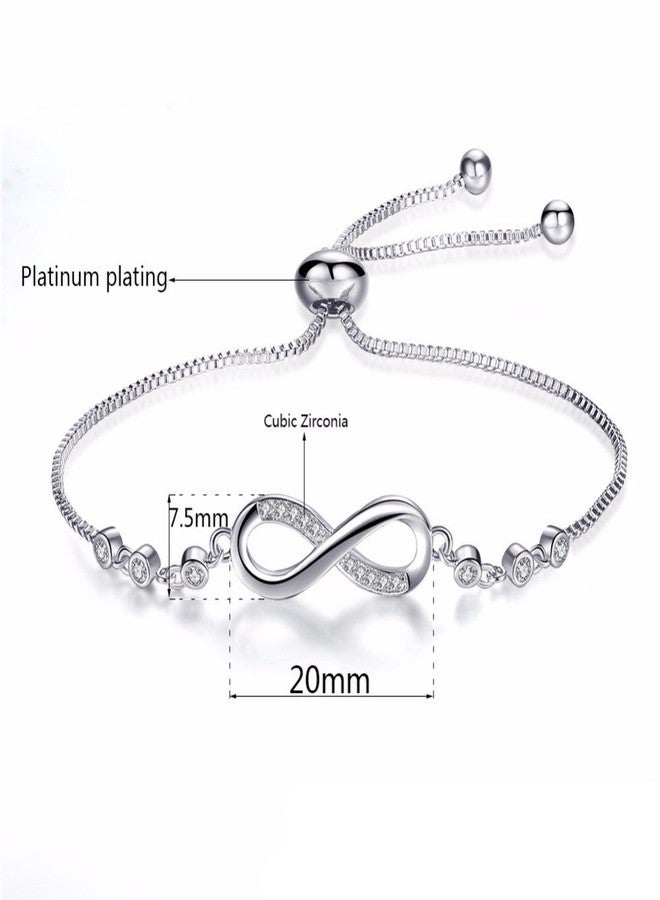 ASHMITA Fashion Infinity Bracelet for Women Silver Bracelet Adjustable Everyday Jewelry - Image 3