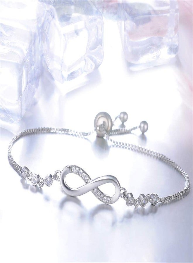 ASHMITA Fashion Infinity Bracelet for Women Silver Bracelet Adjustable Everyday Jewelry - Image 4