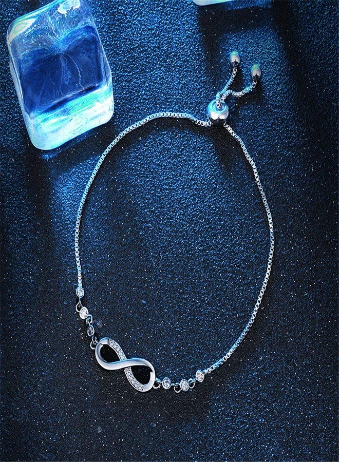 ASHMITA Fashion Infinity Bracelet for Women Silver Bracelet Adjustable Everyday Jewelry - Image 5
