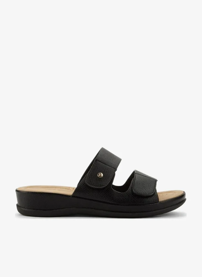 Flora Bella Women Floral Textured Wedge Heel Sandals