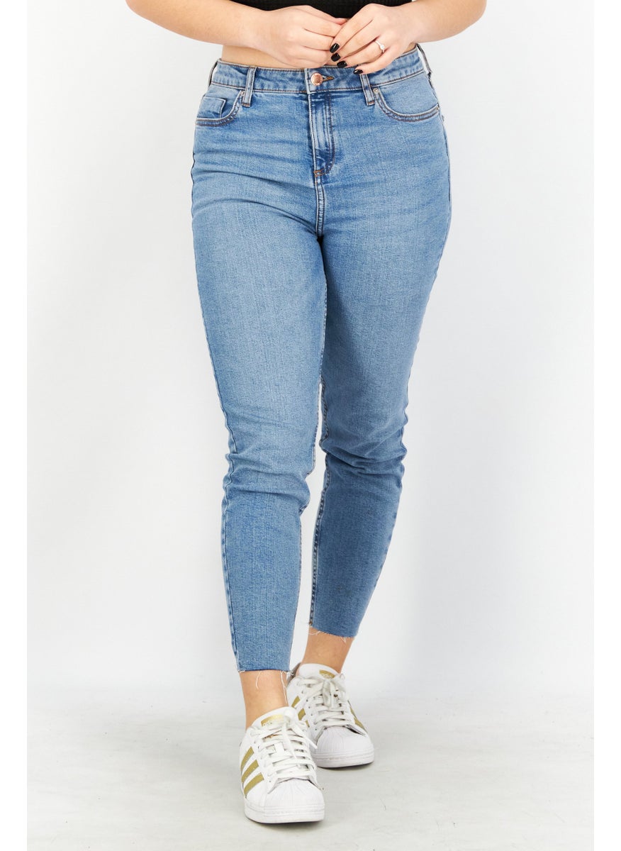 Denim Women Regular Fit Wash Non-Stretchable Denim, Blue  - Image 1