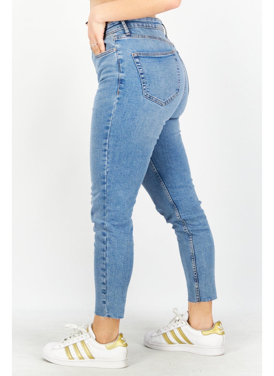Denim Women Regular Fit Wash Non-Stretchable Denim, Blue  - Image 2