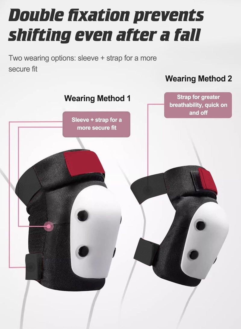 MaBaby 7 in 1 Kids Helmet Adjustable Protective Sports Gear Set, Kids Bike Helmets, Kick Scooter, Inline Skate, with Knee Elbow Pads Wrist Guards, for Kids Ages 3-15 Boys and Girls(S Size: Head 50-54cm) - Image 4