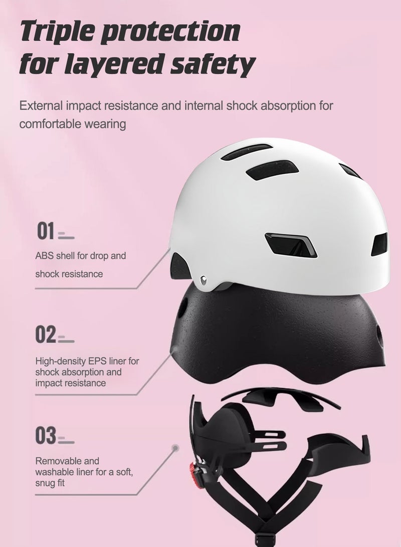 MaBaby 7 in 1 Kids Helmet Adjustable Protective Sports Gear Set, Kids Bike Helmets, Kick Scooter, Inline Skate, with Knee Elbow Pads Wrist Guards, for Kids Ages 3-15 Boys and Girls(S Size: Head 50-54cm) - Image 2