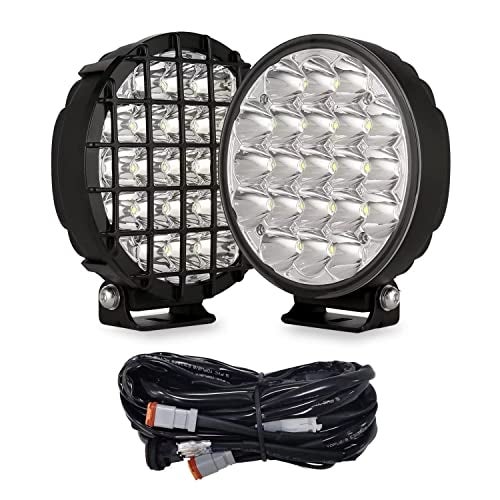 BIGLION.X 6-Inch Round LED Offroad Light 2pcs 210W 32000LM Super Bright Spot Driving Light With Wiring Harness Waterproof IP68 12V 24V for Pickup Trucks UTV SUV - Image 1