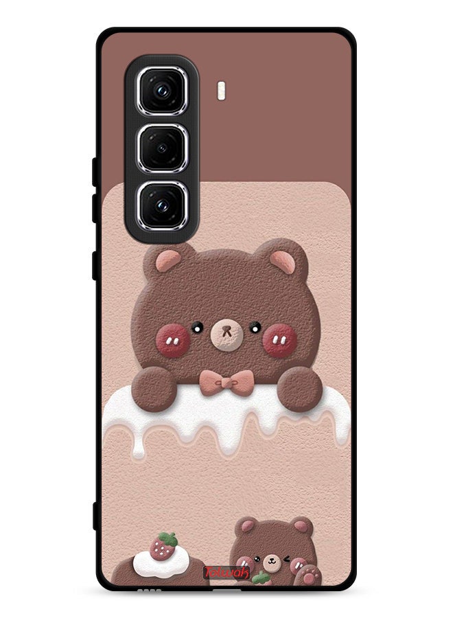 Tolwak Infinix Hot 50 Pro 4G Protective Case Cover Bear Strawberry - Image 1