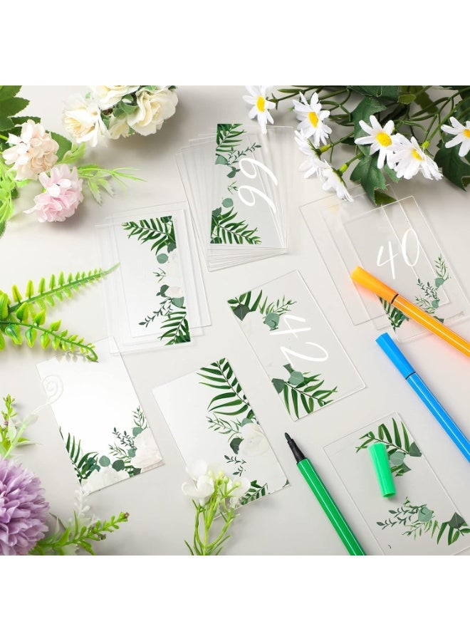 20 Pcs Clear Acrylic Place Cards, 5x9cm Blank Acrylic Name Cards for Wedding Table Setting, Reusable Transparent Escort for Dinner Party, Events, Customizable Rectangle Seating Plates - Image 3