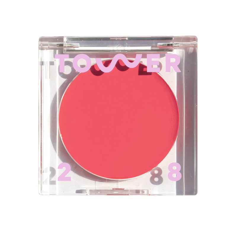 Tower 28 Beauty BeachPlease Cream Blush for Cheeks and Lips MultiPurpose Lip and Cheek Tint in Pink Blush for Sensitive Skin Color HAPPY HOUR Luminous Finish