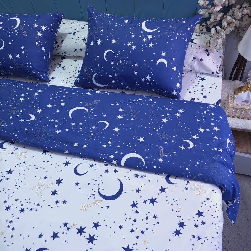Golden Bed King Size 230 * 240 Cotton Amreya Luxury Quilt Cover (Embossed Crescent and Star) - Image 3