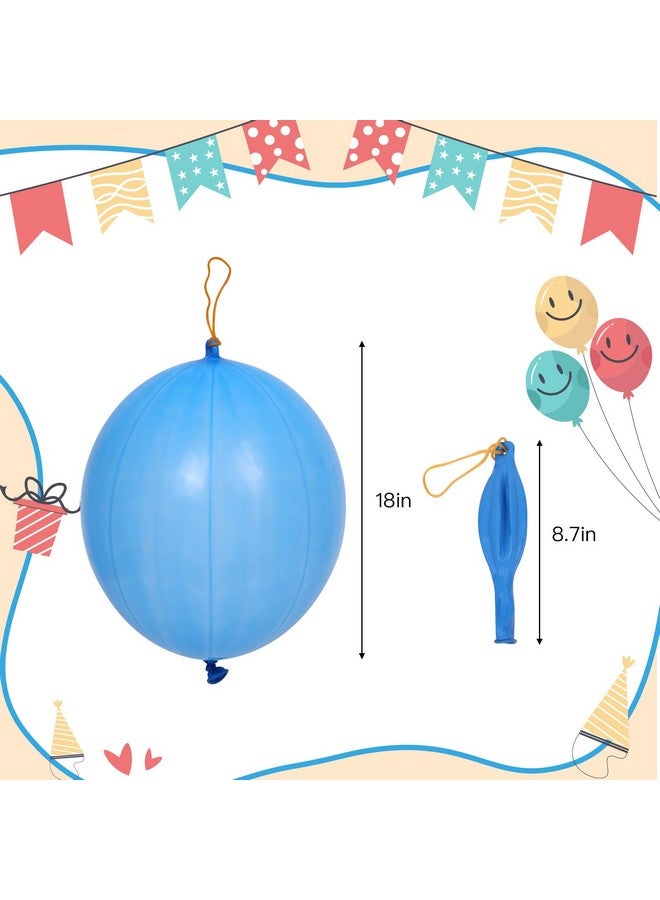 rubfac 30Pcs Punch Balloons, Party Favors for Kids, Thickened Heavy Duty Neon Punching Bounce Balloon for Birthday Goodie Bag Stuffers Exciting Outdoor Play Supply - Image 2