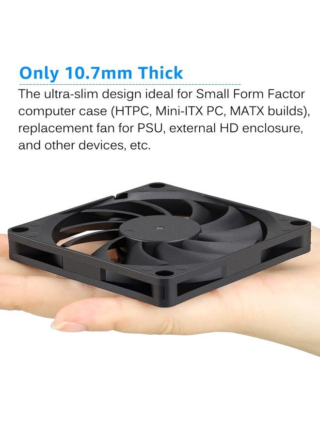 Gdstime Radiator 80mm x 80mm x 10mm 12V Brushless DC Cooling Fan - Image 2