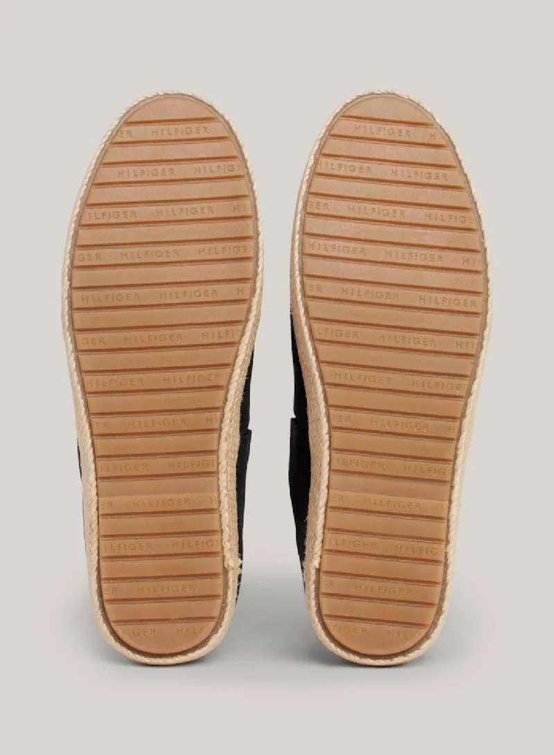 TOMMY HILFIGER Men's Canvas Logo Espadrilles -  Cotton canvas upper, Black