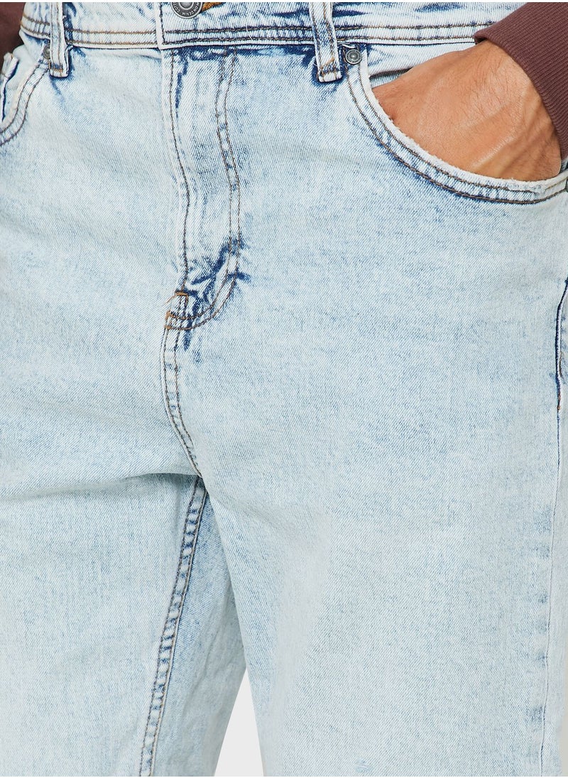 Cotton On - Light Wash Relaxed Fit Jeans - Image 1
