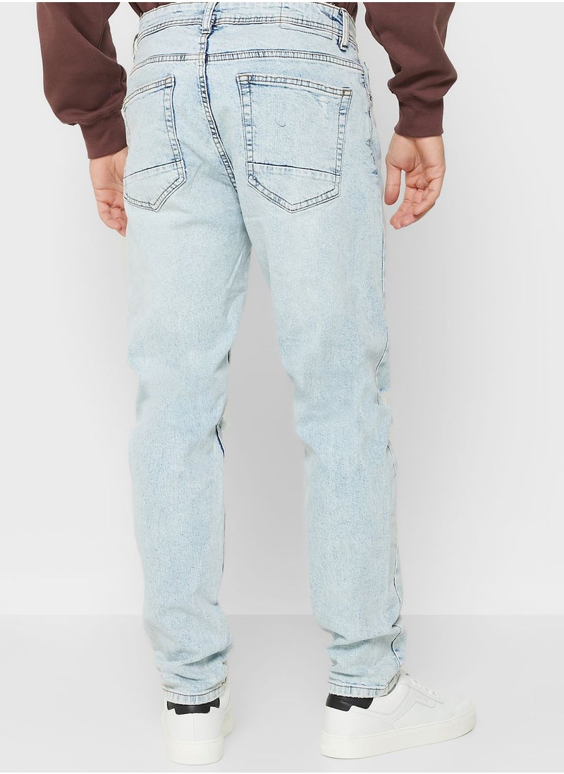 Cotton On - Light Wash Relaxed Fit Jeans - Image 1