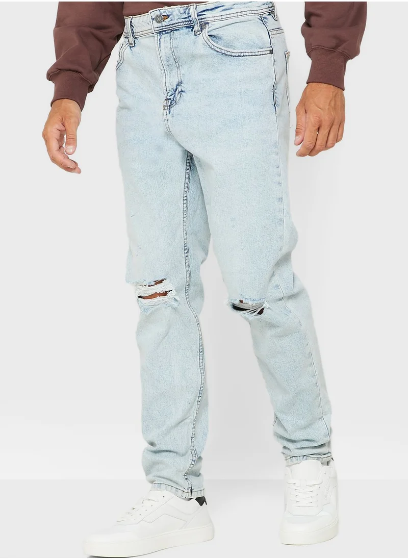 Cotton On Light Wash Relaxed Fit Jeans