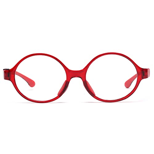 JM Kids Blue Light Glasses Computer Gaming Grasses for Girls Boys Age 310 Anti Blue Ray TR90 Eyeglasses Red Round Style - Image 5
