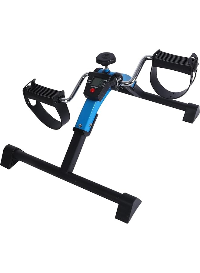 ENDLESS  Folding Pedal Exerciser With Lcd Monitor Blue Material: Alloy Steel Mini Under Desk Exercise Bike Foot Hand Cycle Portable Arm And Leg Exercise Peddler Machine For Men And Women - Image 1