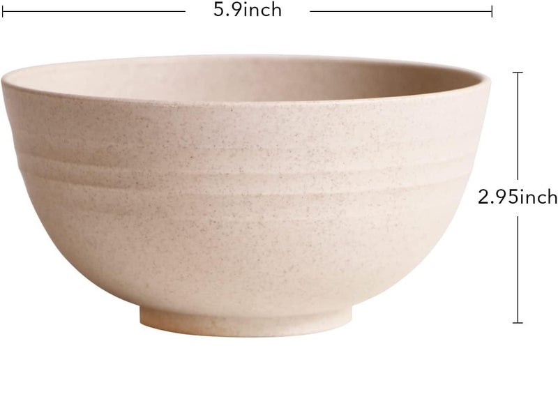 MOXWARE Colorful 800 ml BPA Free Plastic Bowl Set, Microwave Safe Bowl for Cereal, Salad, Rice, Soup, Pasta, Snack Serving Bowls | Dishwasher Safe - Multicolor - Image 4