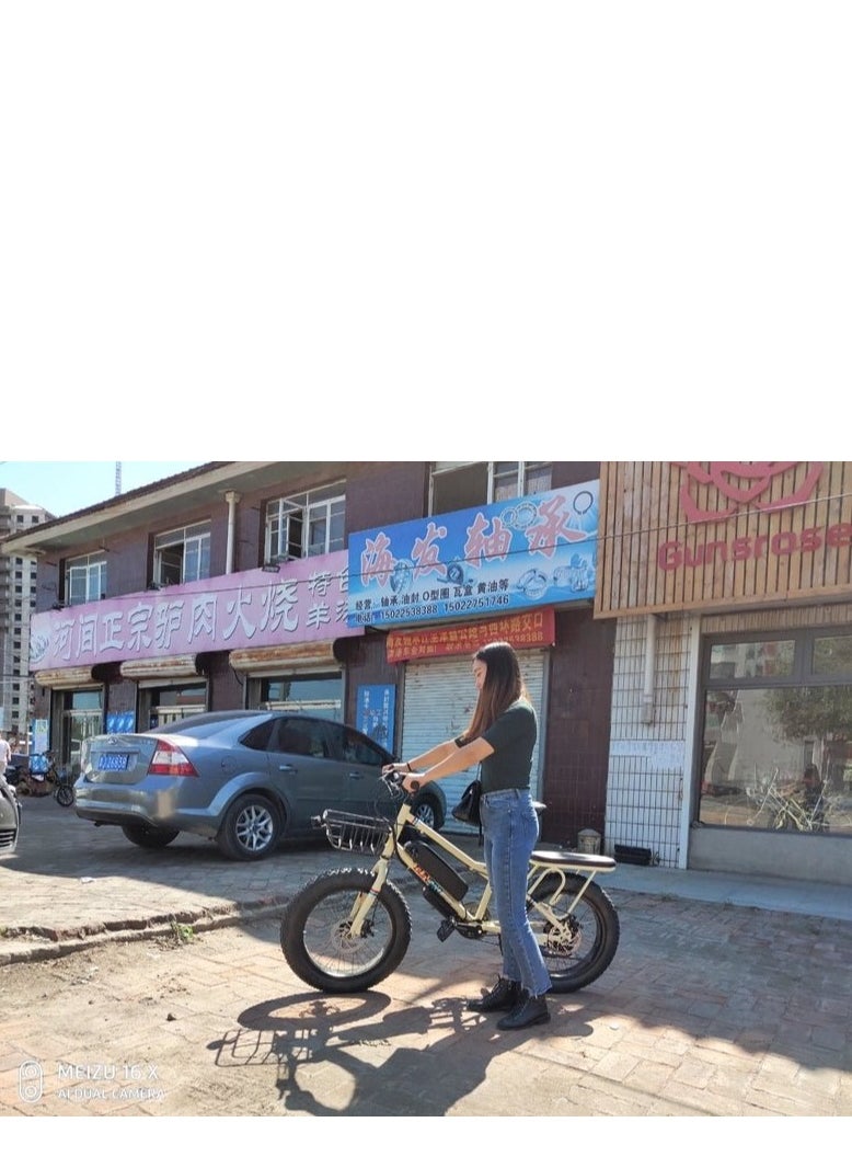 Crony 22 inch sand electric vehicle Outdoor desert riding electric bicycle | cream color  - Image 2