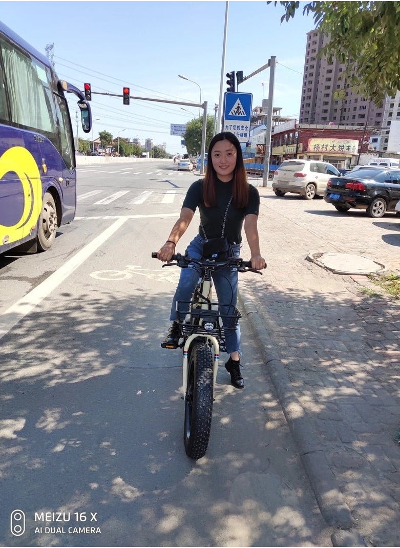 Crony 22 inch sand electric vehicle Outdoor desert riding electric bicycle | cream color  - Image 3