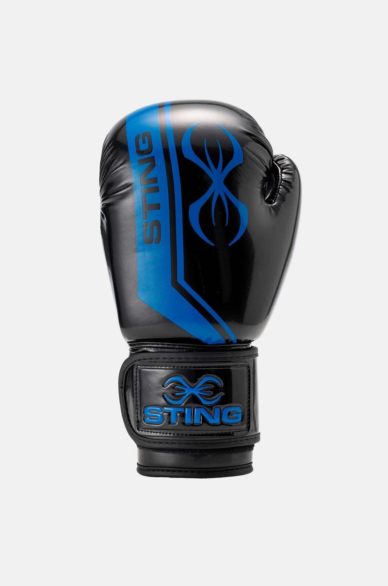 STING Boxing - Armalite Boxing Gloves | for Competition & Training (Black/Blue, 16oz) - Image 2