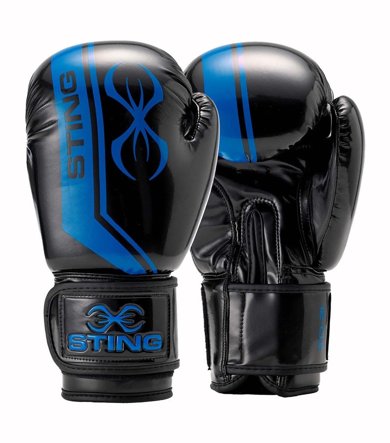STING Boxing - Armalite Boxing Gloves | for Competition & Training (Black/Blue, 16oz) - Image 5