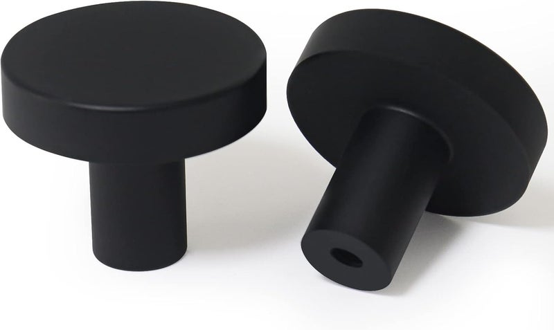 CHEF TIME 10 Packs Black Cylindrical Shape Cabinet Knobs Pull Hardware Handle,Minor Diameter Knobs for Cabinets and Drawers Pulls,Knob for Dresser Drawers,Bathroom Wardrobe Hardware - Image 1