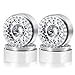 RCLIONS 19inch Beadlock Wheels Aluminum Rims for AXIAL SCX10 SCX10 II 90046 SCX10 III AXI03007 TRX4 110th RC Crawler Truck Car Silver - Image 2