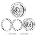 RCLIONS 19inch Beadlock Wheels Aluminum Rims for AXIAL SCX10 SCX10 II 90046 SCX10 III AXI03007 TRX4 110th RC Crawler Truck Car Silver - Image 4