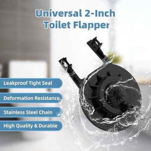 iFealClear Universal Toilet Handle Replacement Kit Side Mount with 2-Inch Rubber Toilet Flapper, Toilet Tank Parts Compatible with Kohler, American Standard, TOTO, Mansfield, Angle Mount-Brushed Nickel - Image 3