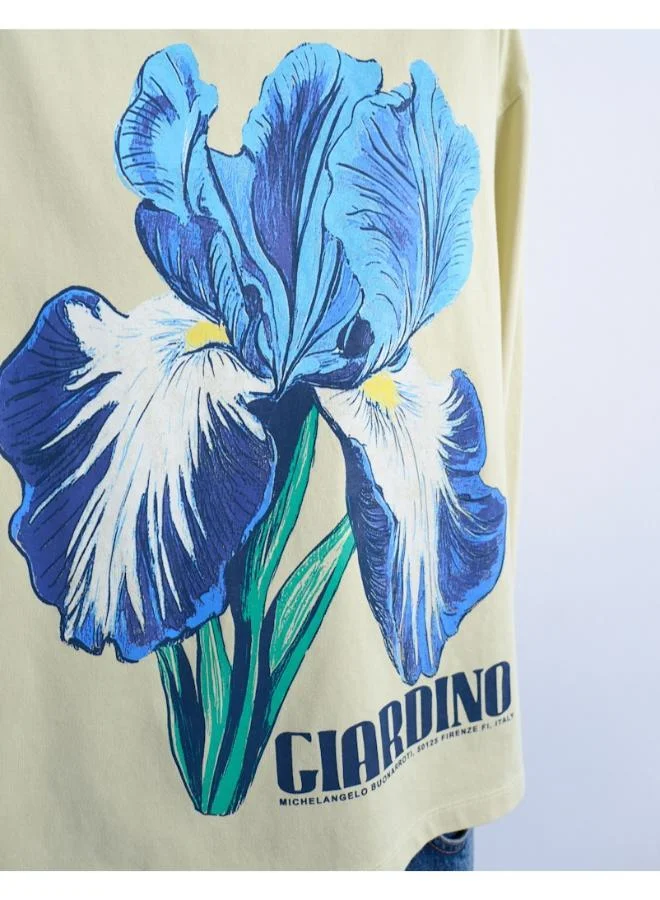 TOPSHOP Casual Long Sleeve Graphic T-Shirt