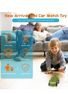 Y&D Watch Remote Control Car Toy, 2022 New Mini Toys, 2.4 GHz Cartoon RC Racing Car, USB Charging for Boys Girls Birthday Gift, Green  - Image 4