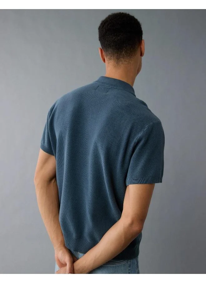 امريكان ايجل AE Washed Sweater Polo Shirt