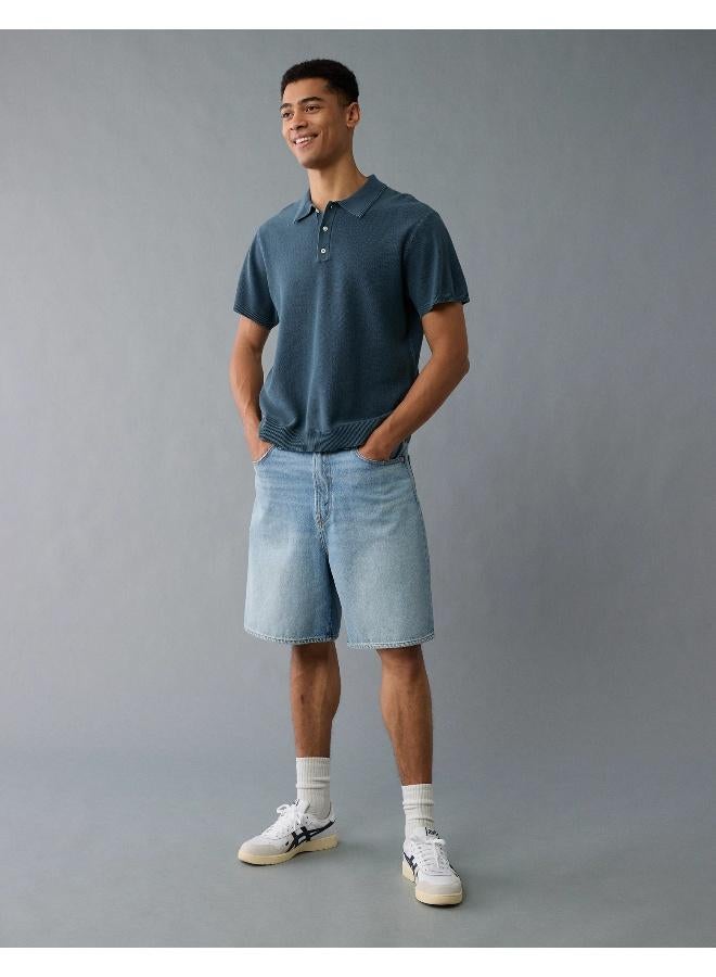 AE Washed Sweater Polo Shirt