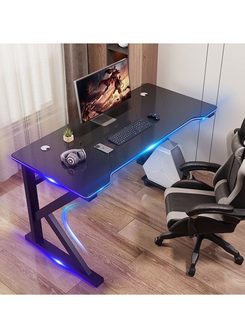 Arabest Ergonomic Gaming Desk 31.5 Inch,PC Gaming Table, K Shaped Gaming Computer Desk, Carbon Fiber Home Office Gamer Desk Black  - Image 3