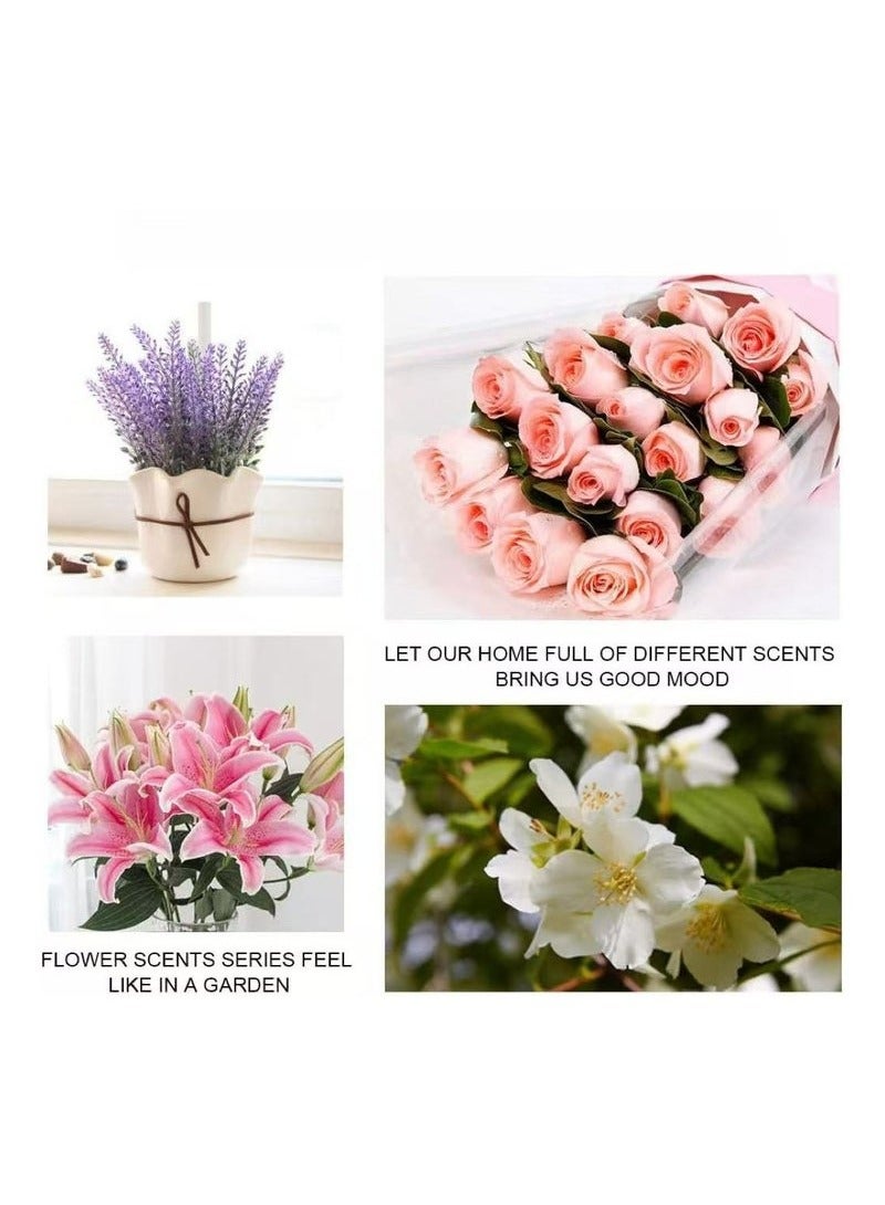 عربست 12 عبوة من أكياس العلاج بالروائح مع خطافات معطر خزانة الملابس، معطر الهواء، الورد، الخزامى، الزنبق، الياسمين 4 عطور لأدراج خزانة الملابس والحمام والأحذية والسيارة وما إلى ذلك. - Image 2